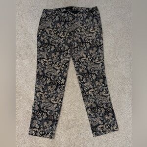 Talbots Black and Beige Paisley Women’s Chinos